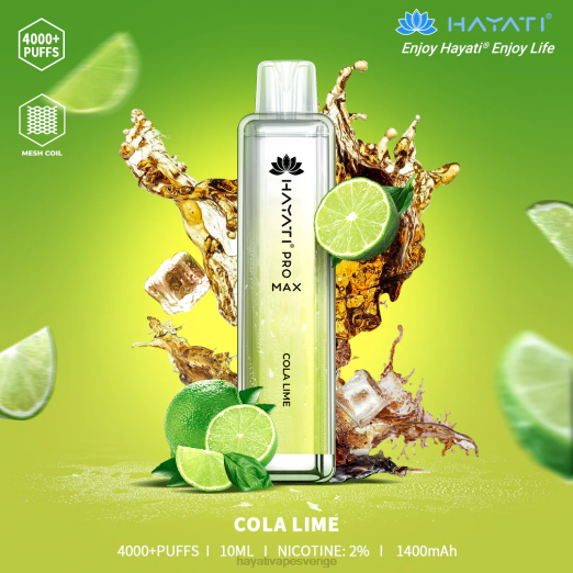 Hayati Pro Max disponibel - XN08101 Hayati Sverige cola lime