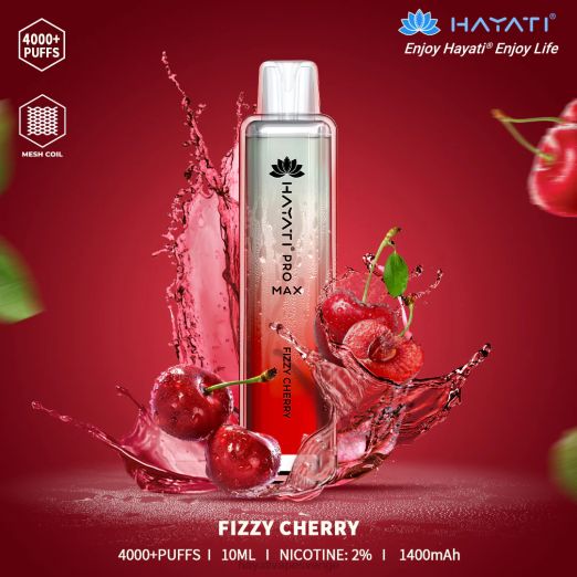 Hayati Pro Max disponibel - XN08103 Hayati Vape Sverige kolsyrat körsbär
