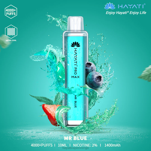 Hayati Pro Max disponibel - XN08113 Hayati Vape Sverige mr.blå