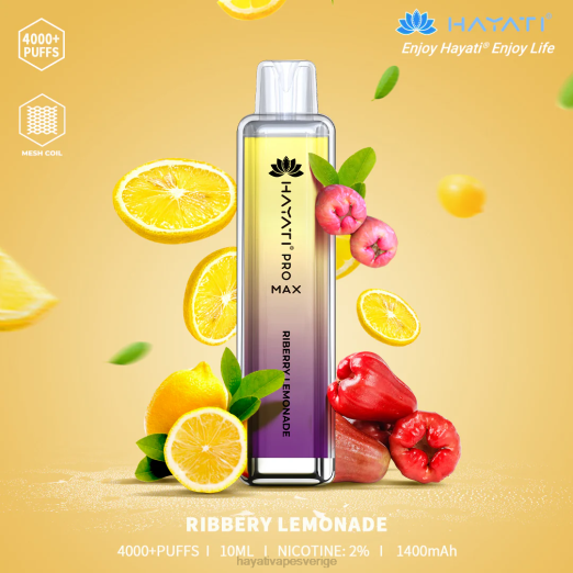 Hayati Pro Max disponibel - XN08117 Hayati Flavours Sverige riberry lemonad