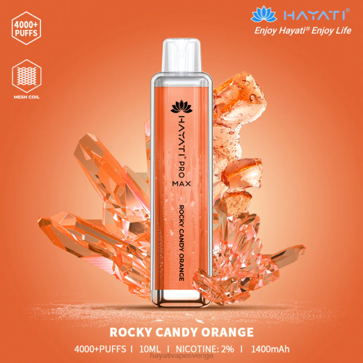 Hayati Pro Max disponibel - XN08118 Hayati Flavour List stenig godisapelsin