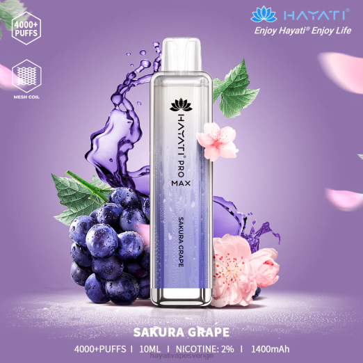Hayati Pro Max disponibel - XN08119 Hayati Flavour Vapes sakura druva