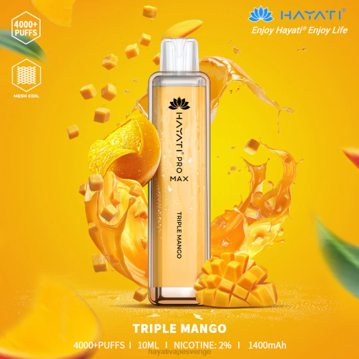 Hayati Pro Max disponibel - XN08125 Hayati Vape Near Me trippel mango
