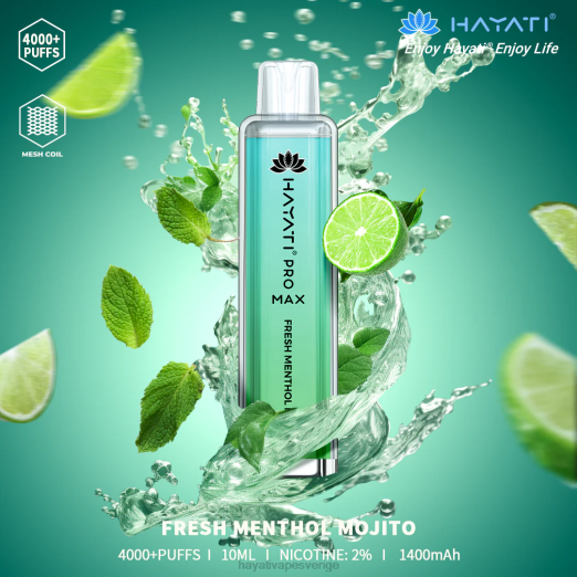 Hayati Pro Max disponibel - XN08133 Hayati Vape Sverige färsk mentol mojito