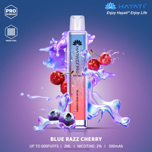 Hayati Pro Mini disponibel - XN083 Hayati Vape Sverige blå razz körsbär