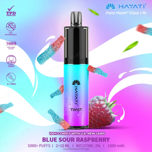 Hayati Twist disponibel - XN0865 Hayati Vape Near Me blåsyrliga hallon