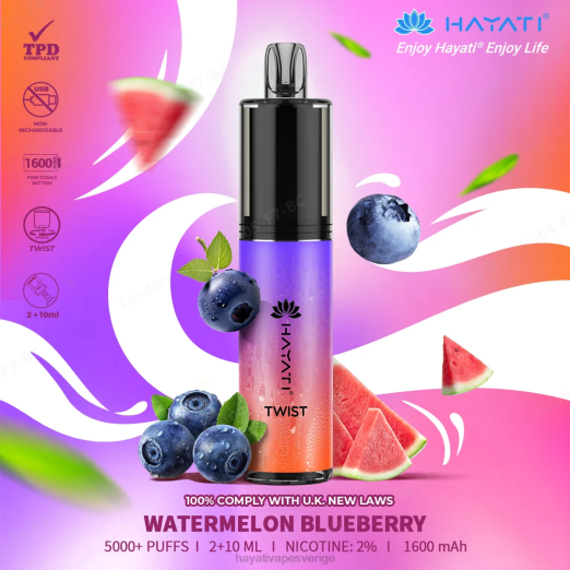 Hayati Twist disponibel - XN0888 Hayati Flavour List vattenmelon blåbär