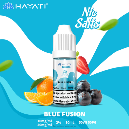 Hayati Pro Max fina salter - XN08229 Hayati Flavour Vapes blå fusion