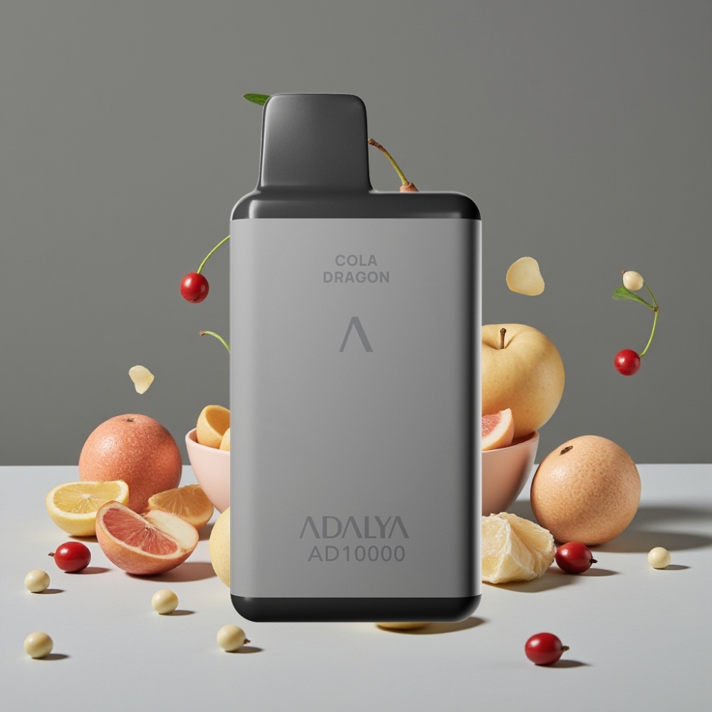 Adalya AD 10000 Puffs Spacegrå 14 ml 2% Aluminiumrör USB-C Sverige Grossist Berlin Natt
