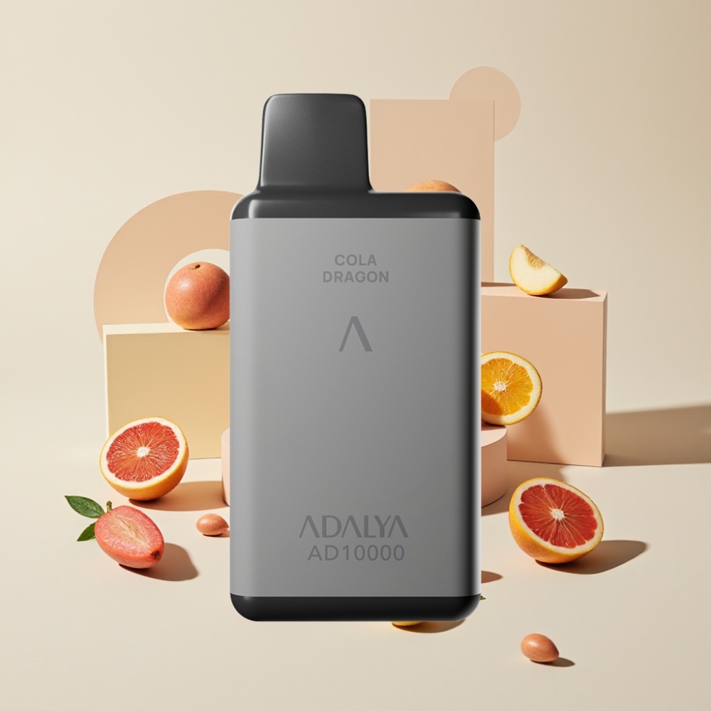Adalya AD 10000 Puffs Spacegrå Aluminiumrör USB-C 14 ml 2% Sverige Grossist Love 66