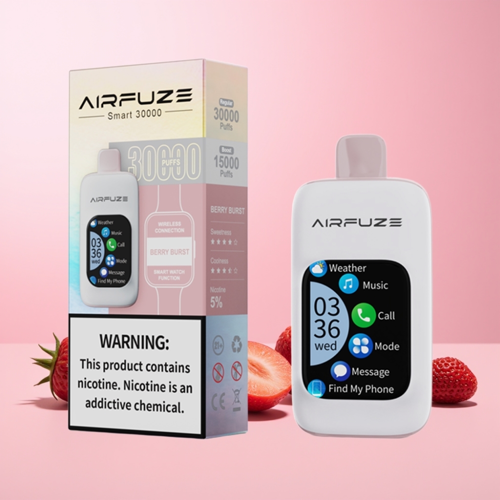 AirFuze Smart 30000 Puff 2.01\"TFT Touchscreen 900mAh Type-C Sverige Grossist Bär Explosion