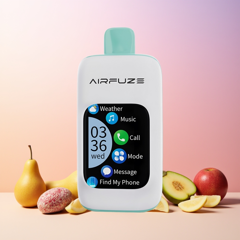 AirFuze Smart 30000 Puff Svensk Grossist 2.01" TFT Touchskärm 900mAh Typ-C Laddning Regnbågens Fruktbristning