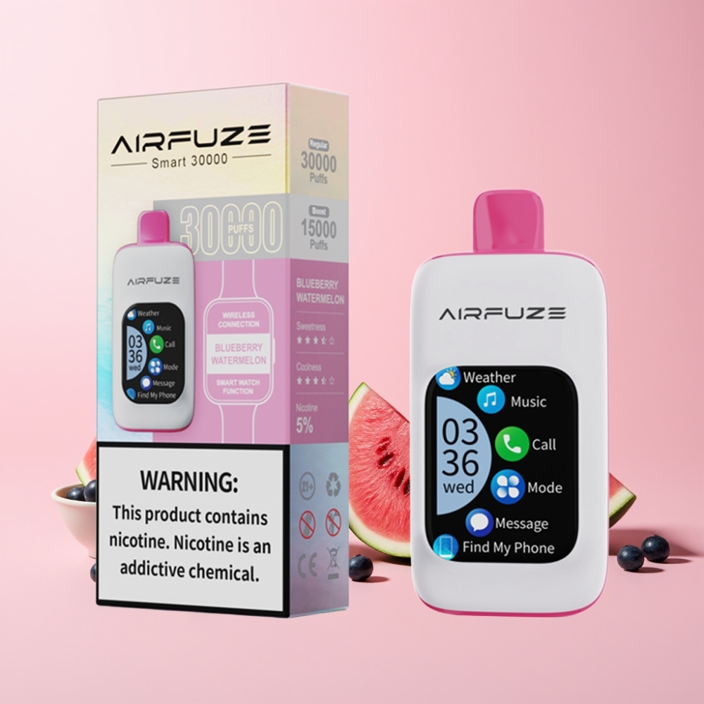 AirFuze Smart 30000 Puffar 2.01\"TFT Touchscreen Sverige Grossist Blåbär Vattenmelon