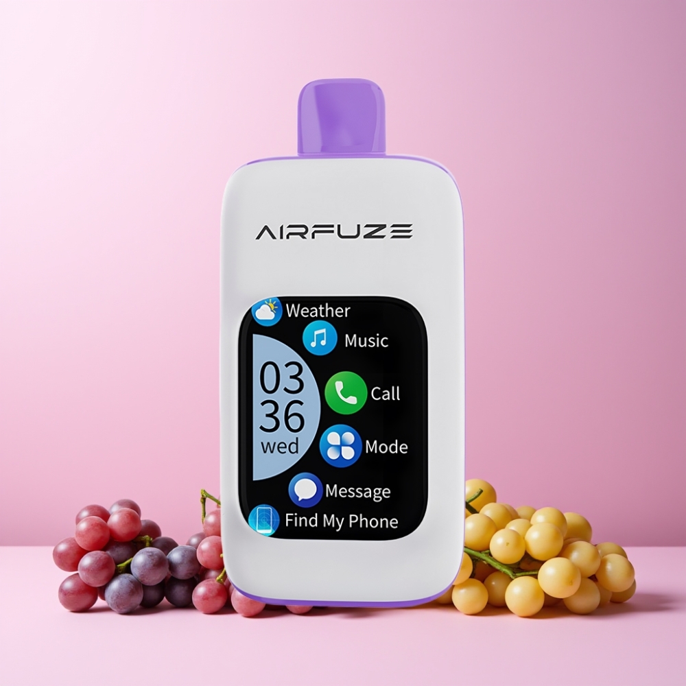 AirFuze Smart 30000 Puffar Disposable 2.01"TFT Touch Screen 900mAh Type-C Sverige Grossist Druvblast