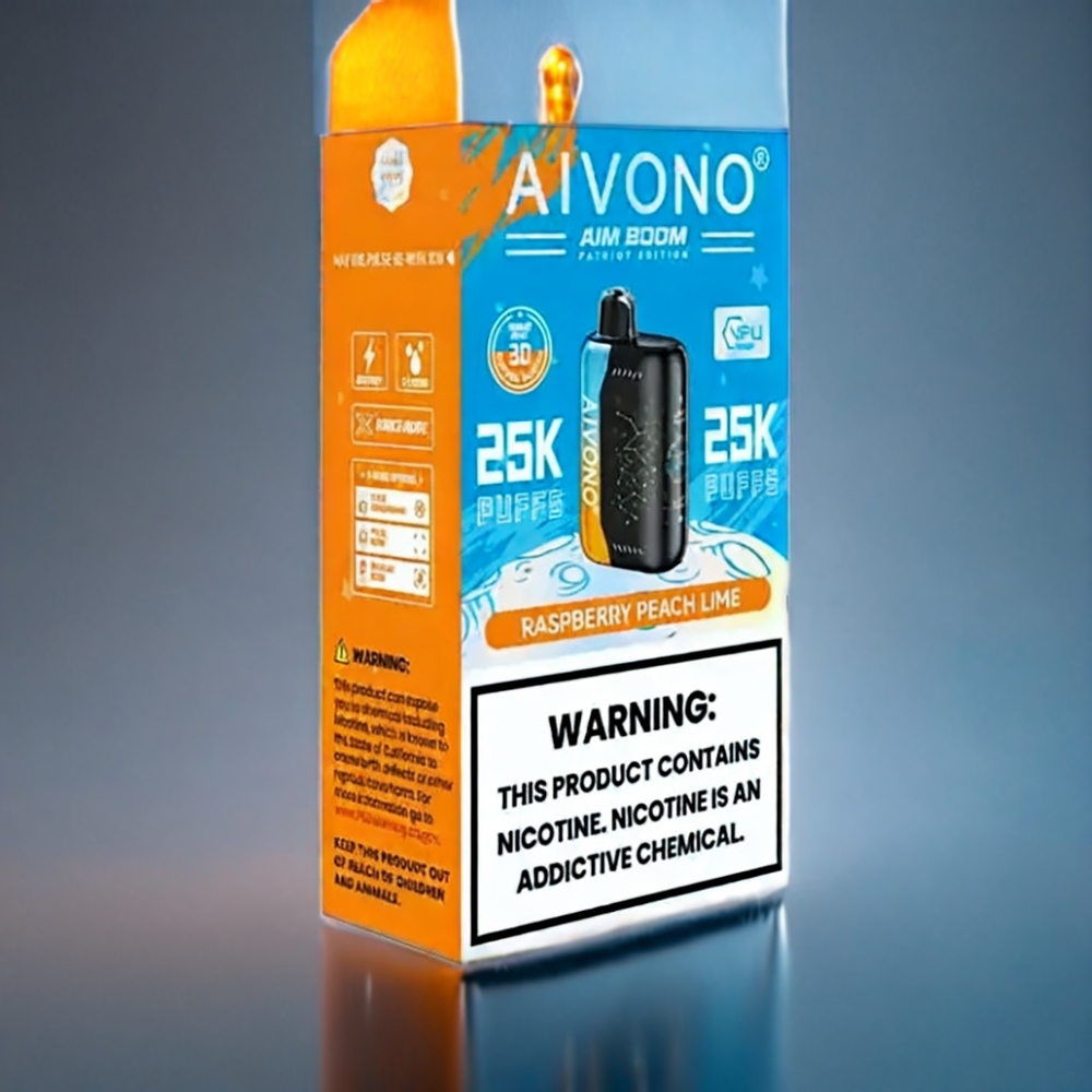 Hallonskogspeach Lime Aivono Aim Boom 25000 Puffar 28ml 650mAh 1.2 ohm Mesh Sverige Grossist