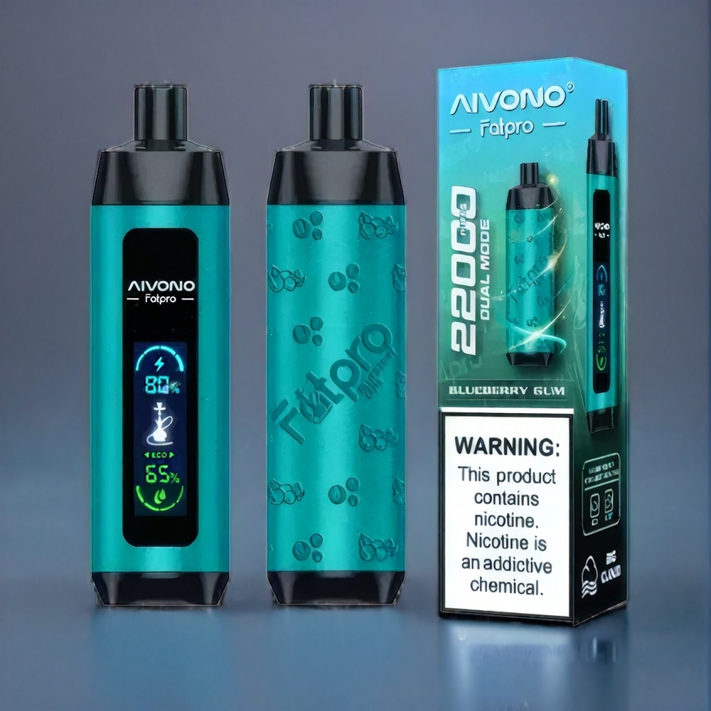 Blåbär Aivono AIM FATPRO 22000 Puffar 28ml 5% Nikotin 600mAh Sverige Grossist