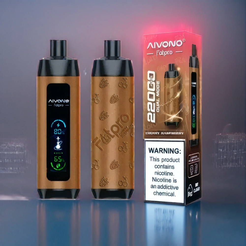 Körsbär Hallon Aivono Aim Fatpro 22000 Puffar 28ml 5% Nikotin 600mAh Sverige Grossist