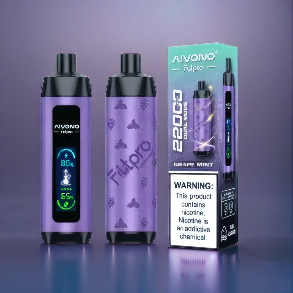 Vindruvor Mynt Aivono Aim Fatpro 22000 Puffar 0-5% Nikotin 28ml 600mAH Sverige Grossist