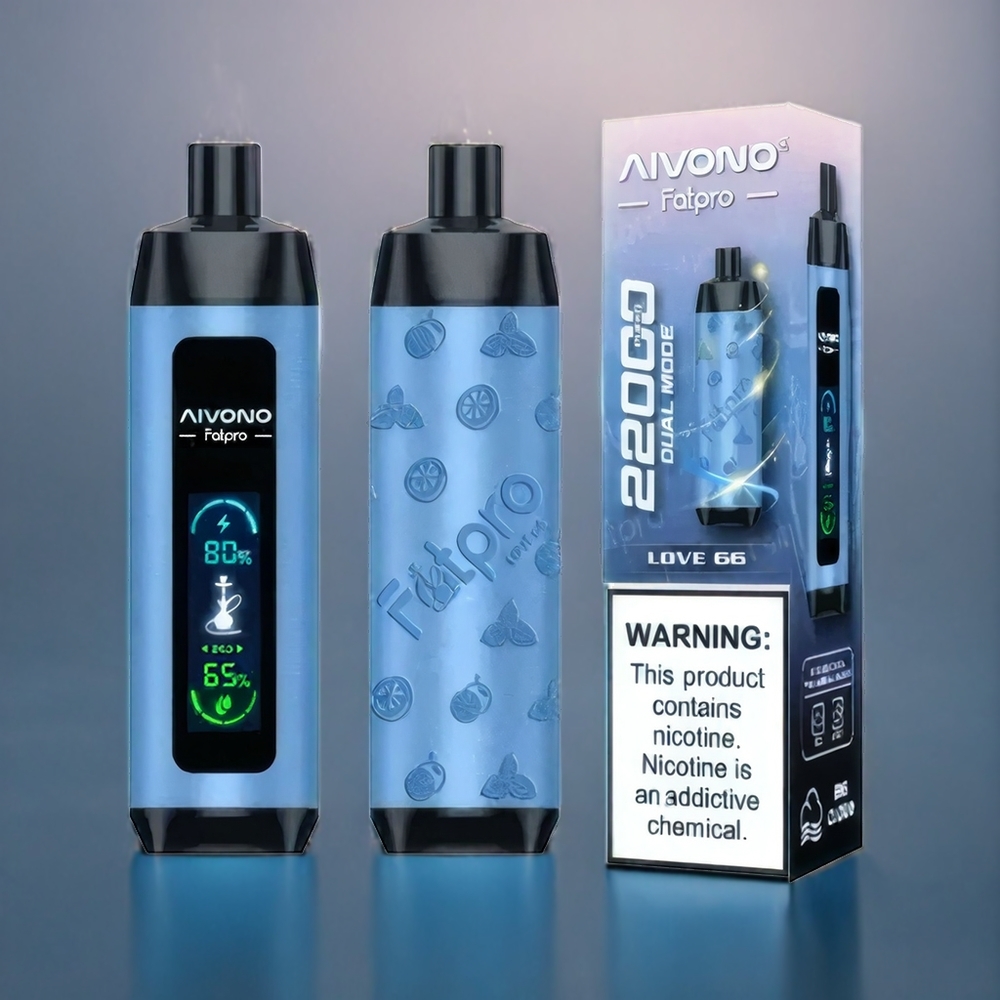 Äpple & Hallon Aivono AIM FATPRO 22000 Puffar Sverige Grossist 28ml E-liquid 0-5% Nikotin 10 Smaker