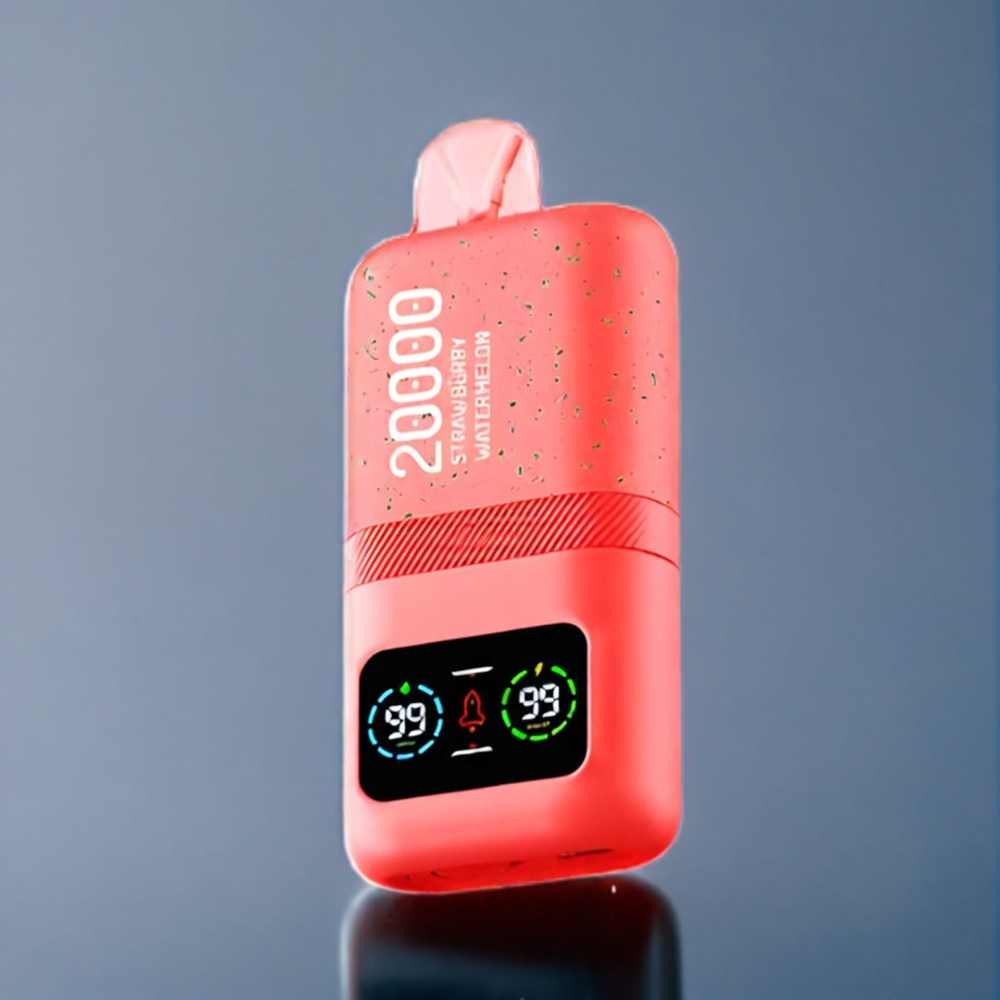 Jordgubb Vattenmelon Aivono AIM Magic Sverige Grossist 20000 Puffar 0-5% Nikotin 26ml Dual Mesh Coils LCD Typ-C Laddbar 600mAh