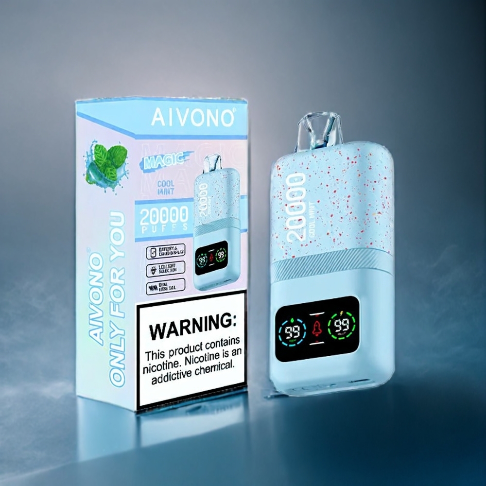 Kylmynt Aivono Aim Magic 20000 Puffar Sverige Grossist 26ml Dual Mesh LCD Type-C 600mAh