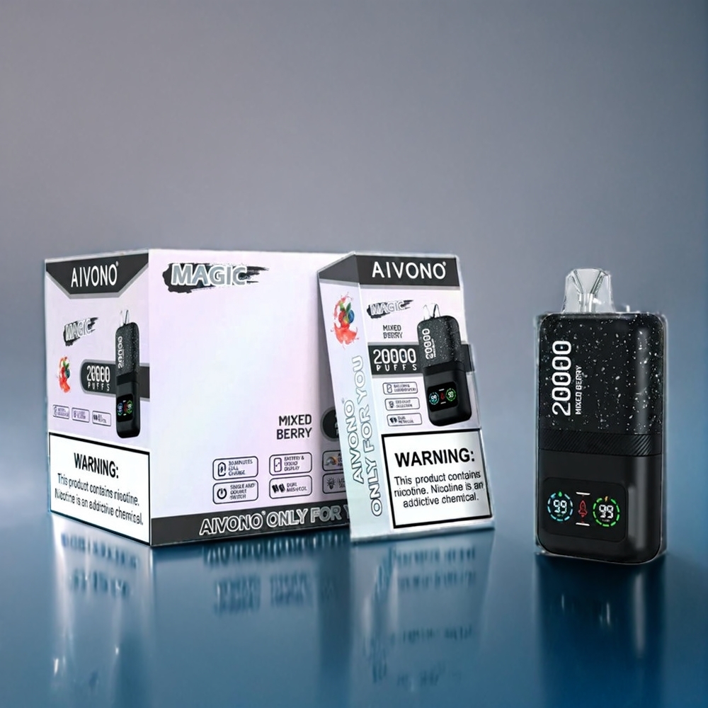 Mixed Bär Aivono AIM MAGIC 20000 Puffar 26ml Dual Mesh Coils LCD Type-C 600mAh 10 Smaker Sverige Grossist