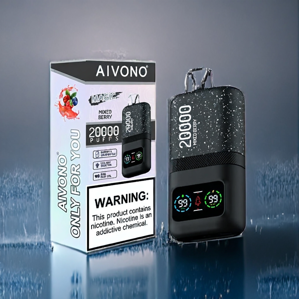 Mixed Bär Aivono AIM MAGIC 20000 Puffar 26ml Dual Mesh Coils LCD Type-C 600mAh 10 Smaker Sverige Grossist