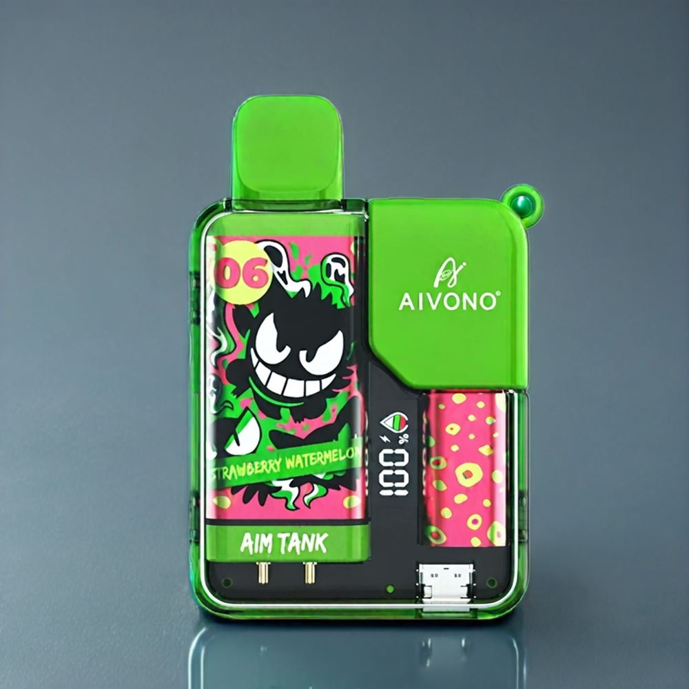 Jordgubb Vattenmelon Aivono Aim-Tank 9500 Puffar 18ml 650mAh LCD 0-5% Sverige Grossist