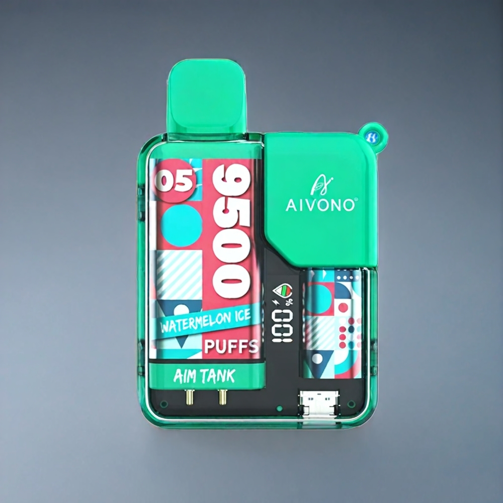 Vattenmelon Is Aivono AIM-TANK 9500 Puffar 18ml 650mAh LCD 1.2ohm Mesh Sverige Grossist