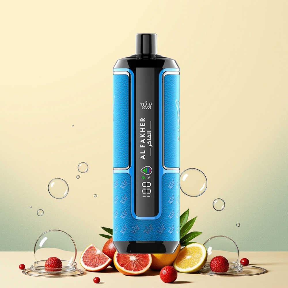 Al Fakher Crown Bar 15K Hypermax Engångs Vape Kit Blå Hav Sverige Grossist