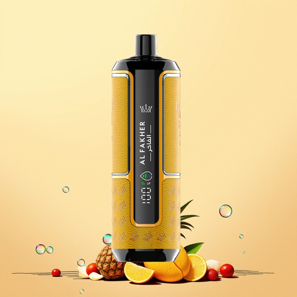 Al Fakher Crown Bar 15K Hypermax Sverige Grossist 22ml 600mAh Type-C Direkt-till-Lunga Mango Ananas