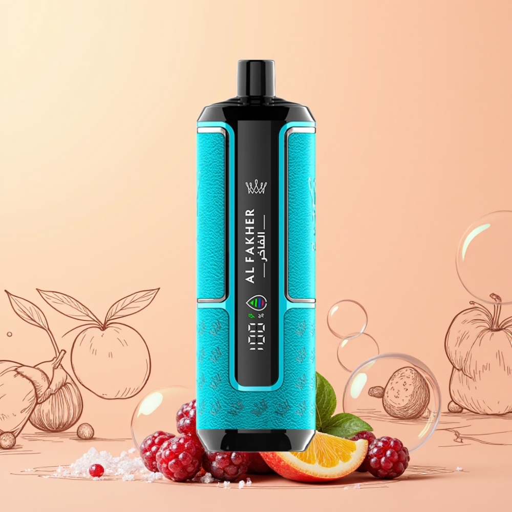 Al Fakher Crown Bar 15K Hypermax Sverige Grossist Engångs Vape Kit Svartvinbär Mynta