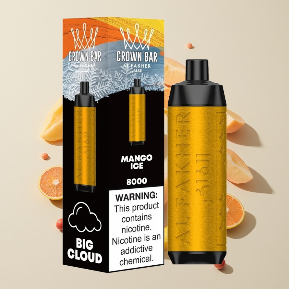 Al Fakher Crown Bar 8000 Puffar 600mah 18ml 5mg Nikotin Sverige Grossist Mango Is
