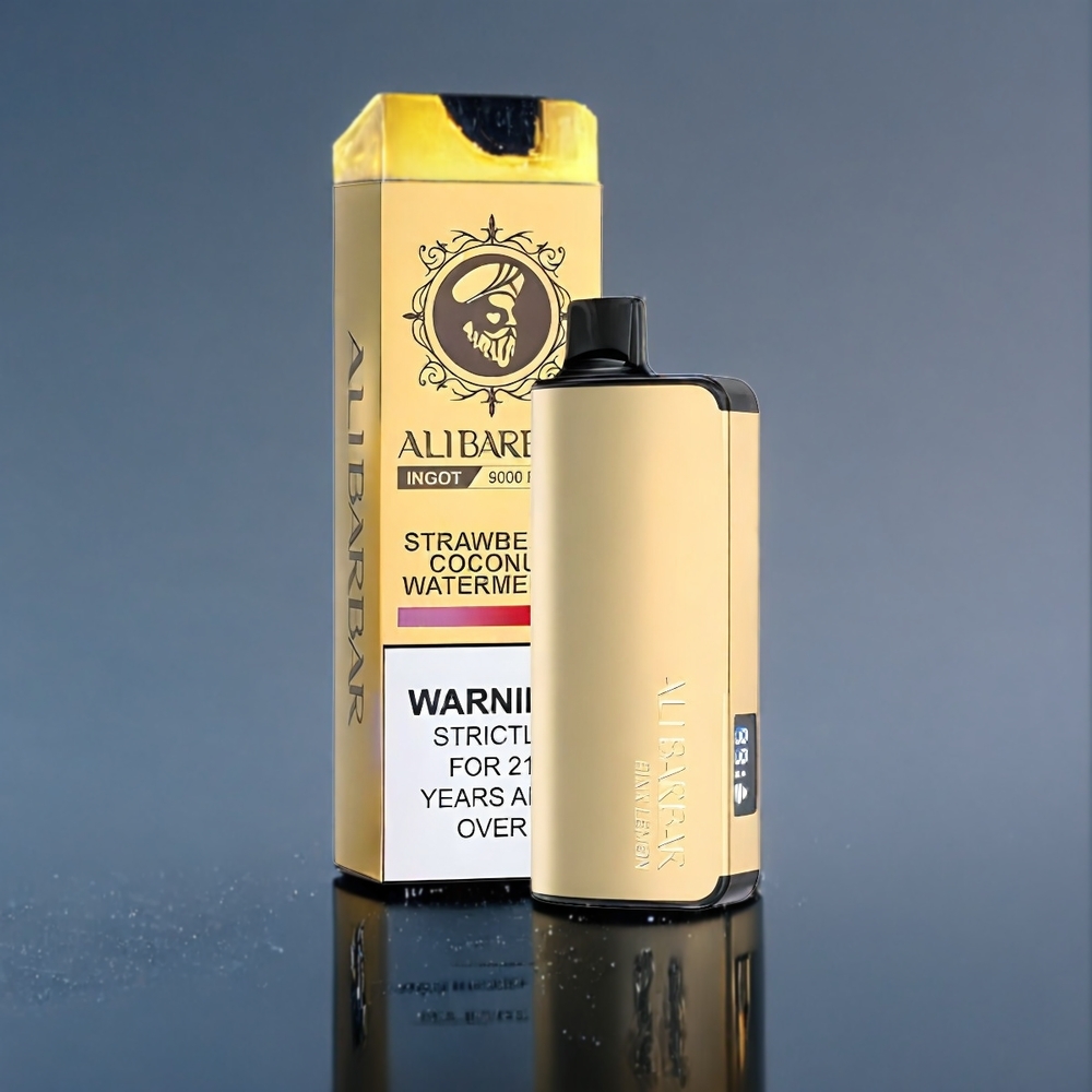 Rosa Citron Alibarbar Ingot 2350mAh Sverige Grossist 9000 Puffar 22ml LED