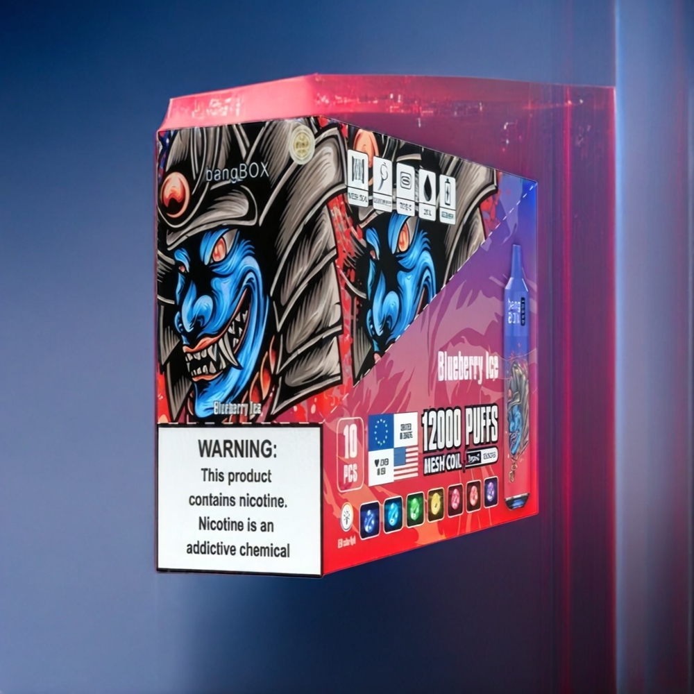 Blåbär Is Bang Box 12000 Puffar (23ML, 650mAh, TYPE-C, 0-5% Salt Nic) Sverige Grossist