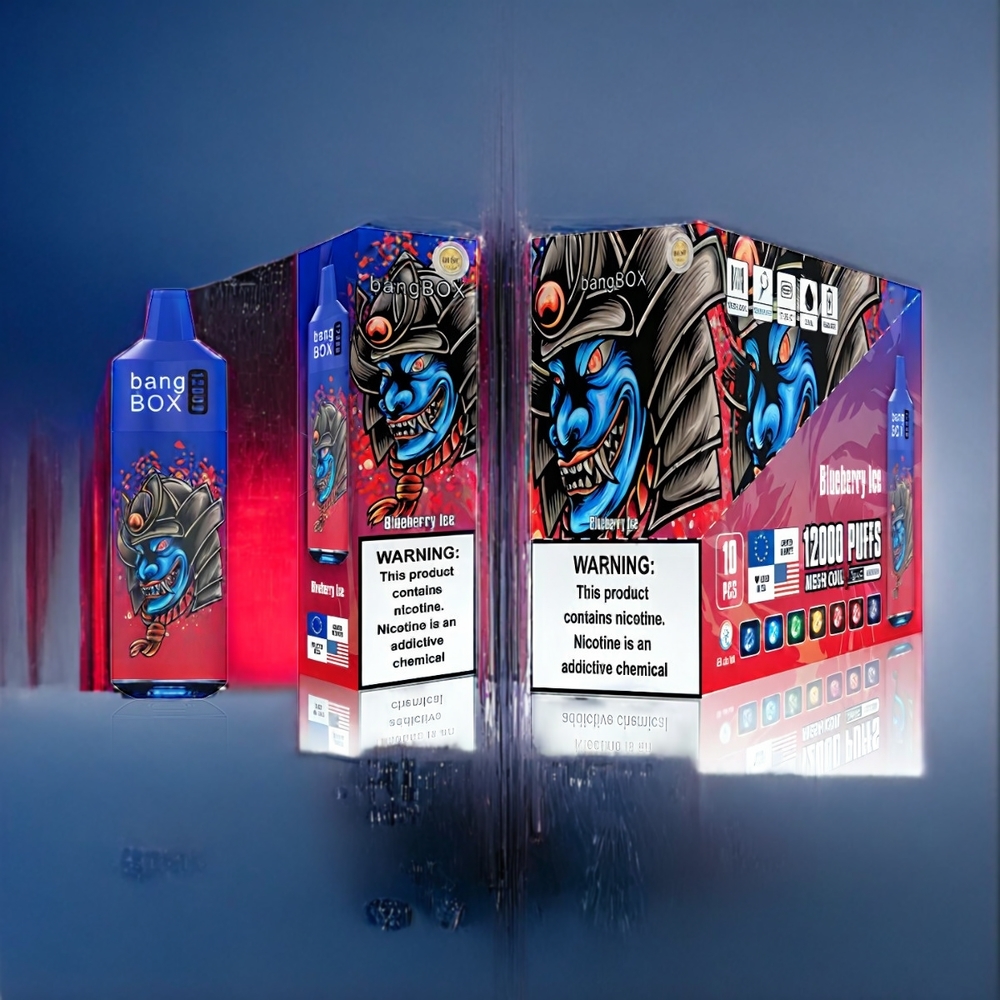 Blåbär Is Bang Box 12000 Puffar (23ML, 650mAh, TYPE-C, 0-5% Salt Nic) Sverige Grossist