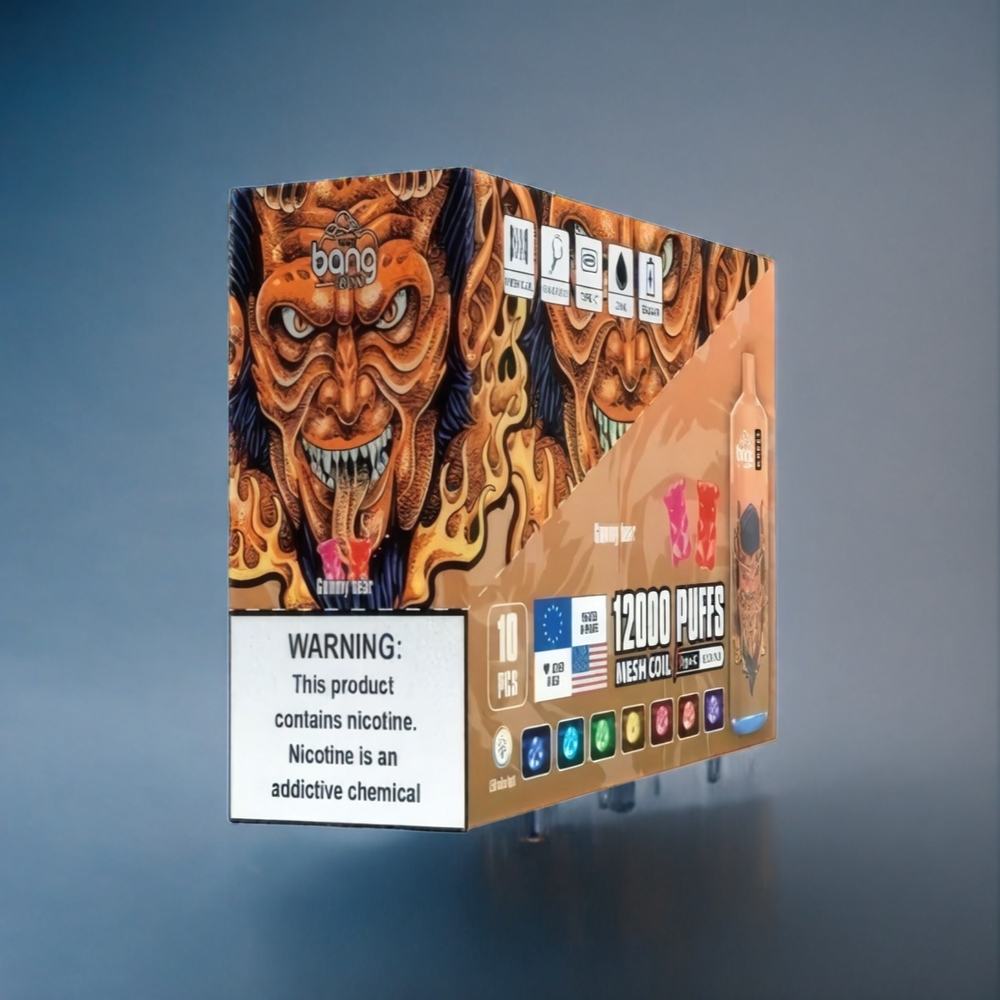 Gummy Björn Bang Box 12000 Puffar Sverige Grossist 23ML 650mAh TYPE-C 5V 1A PC Salt Nic 0-5%