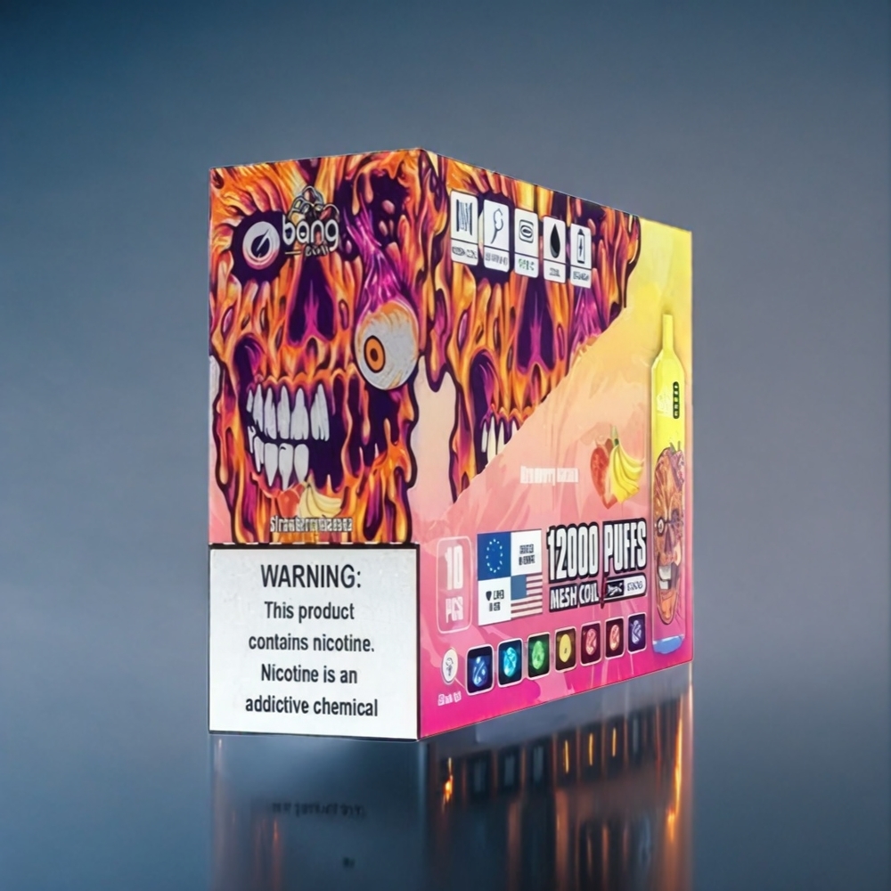 Jordgubb Banan Bang Box 12000 Puffar Sverige Grossist 23ML 650mAh TYPE-C 0-5% Salt Nic