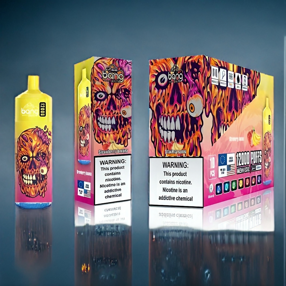 Jordgubb Banan Bang Box 12000 Puffar Sverige Grossist 23ML 650mAh TYPE-C 0-5% Salt Nic