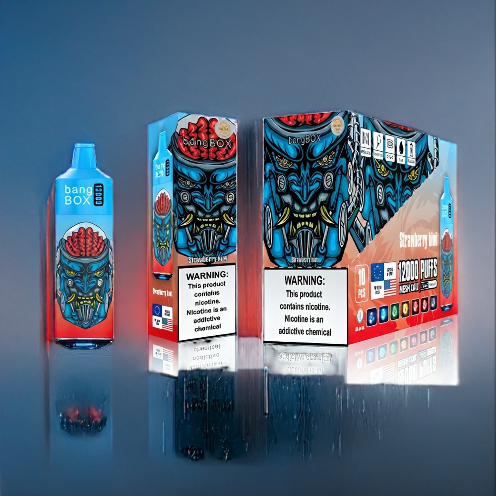Jordgubb Kiwi Bang Box 12000 Puffar Sverige Grossist 23ML 650mAh TYPE-C PC Salt Nic 0-5%