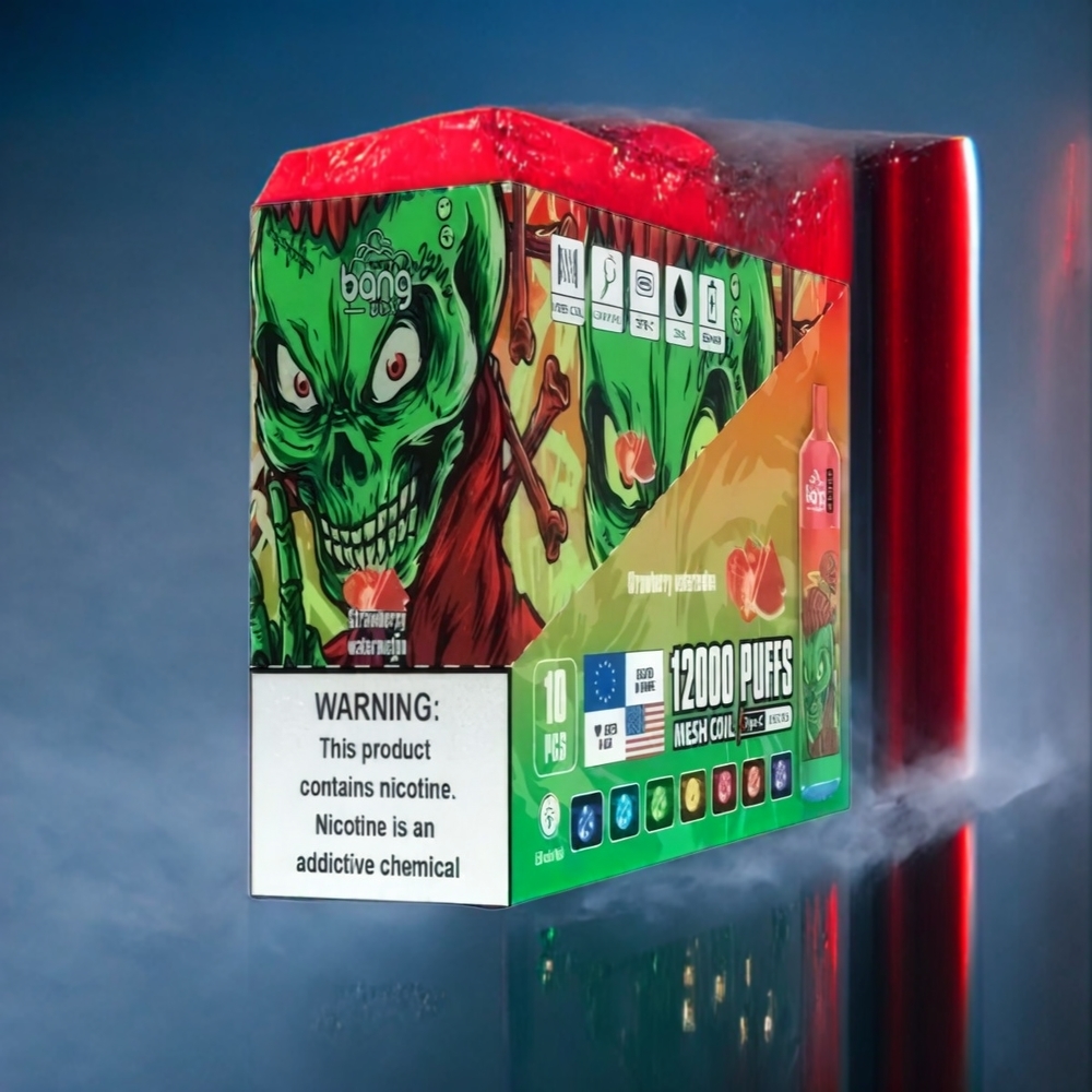 Jordgubb Vattenmelon Bang Box Sverige Grossist 12000 Puffar 23ML 650mAh TYPE-C 5V 1A PC 0%-2%-3%-5% Salt Nic