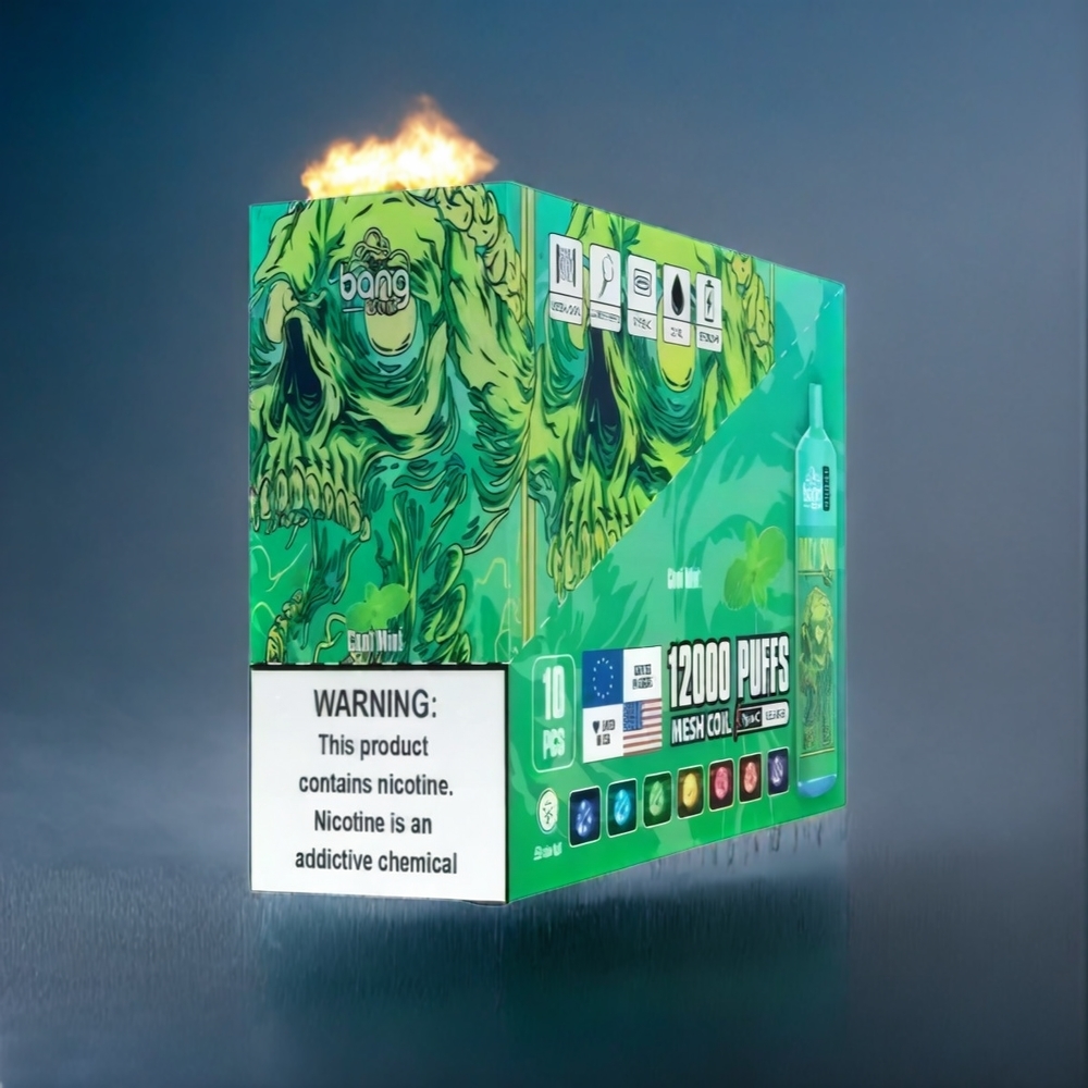 Kall Mynta Bang Box 12000 Puffar Sverige Grossist 23ML 650mAh TYPE-C PC Salt Nic 0-5%