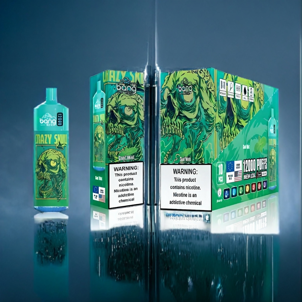 Kall Mynta Bang Box 12000 Puffar Sverige Grossist 23ML 650mAh TYPE-C PC Salt Nic 0-5%