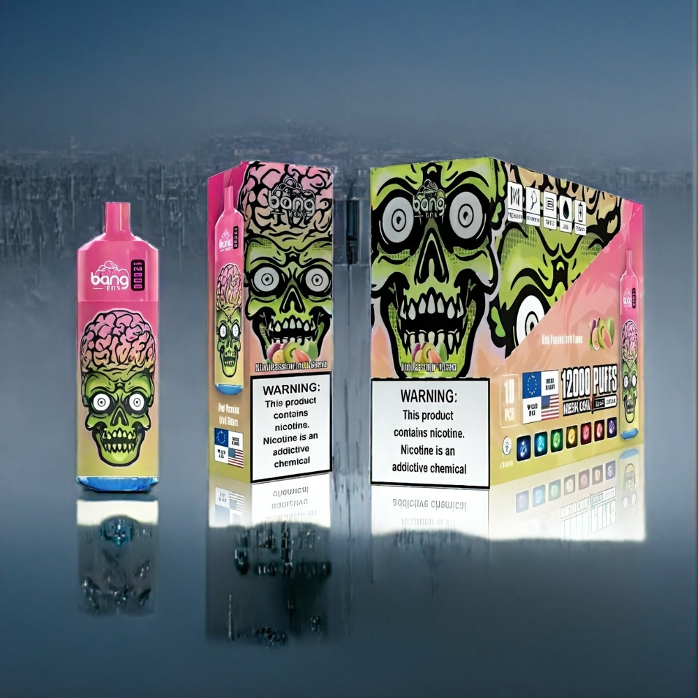 Kiwifrukt Passionsfrukt Guava Bang Box 12000 Puffar 23ML 650mAh TYPE-C 5V 1A PC 0%-5% Salt Nic Sverige Grossist
