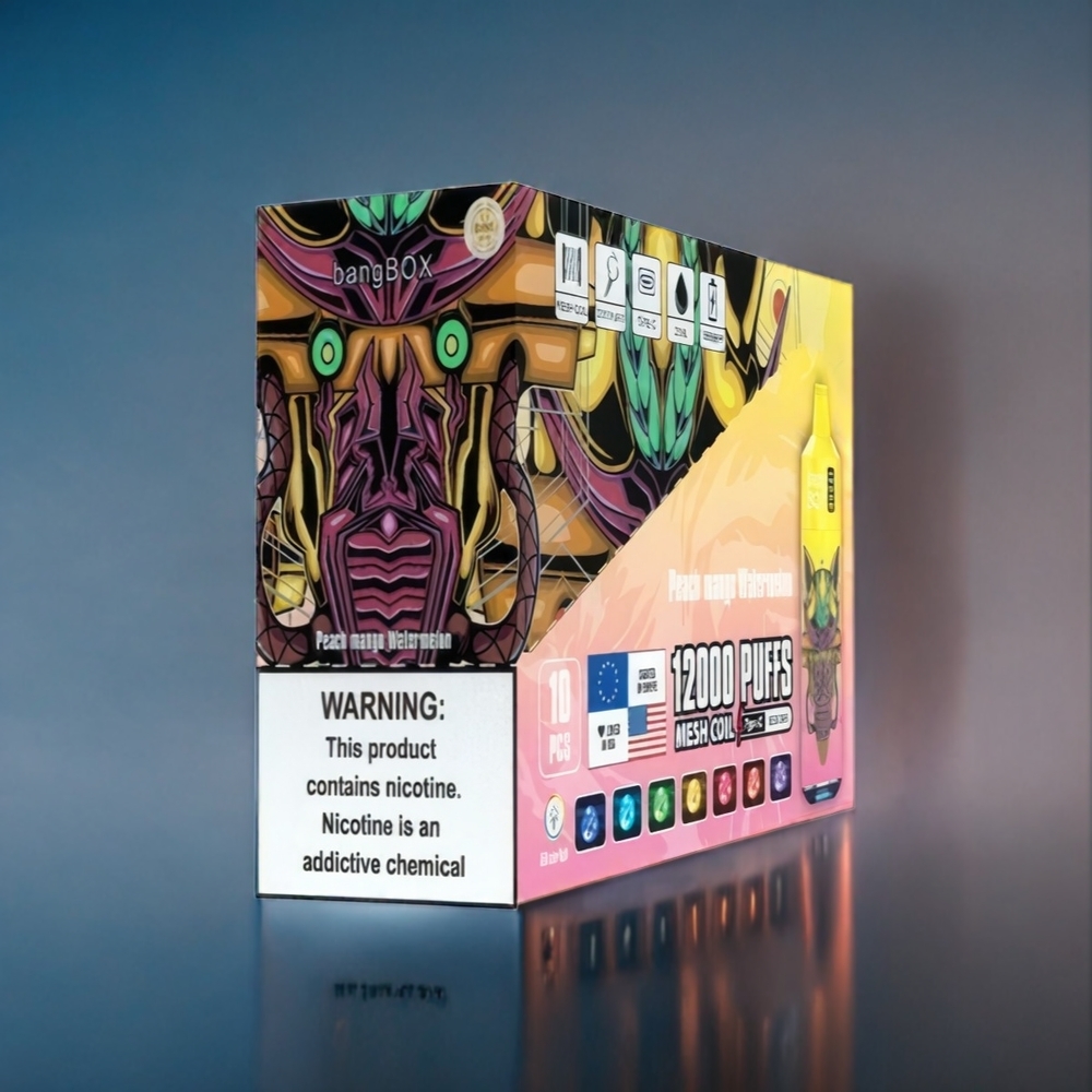 Persikon Mango Vattenmelon Bang Box 12000 Puffar 23ML 650mAh TYPE-C 0%-5% Sverige Grossist