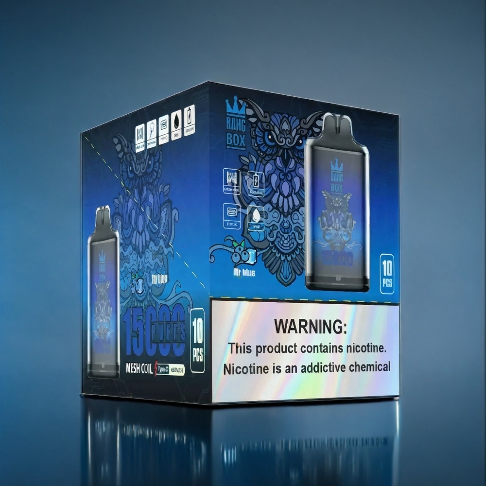 Blå (Mr Blue) Bang Box 15000 Puffar 23ml 5% 650mAh TYPE-C Sverige Grossist 1 låda 10 st
