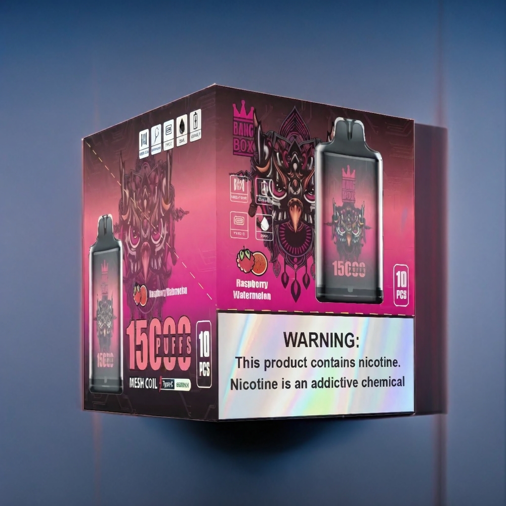 Hallon Vattenmelon Bang Box 15000 Puffar 23ml 5% TYPE-C Sverige Grossist