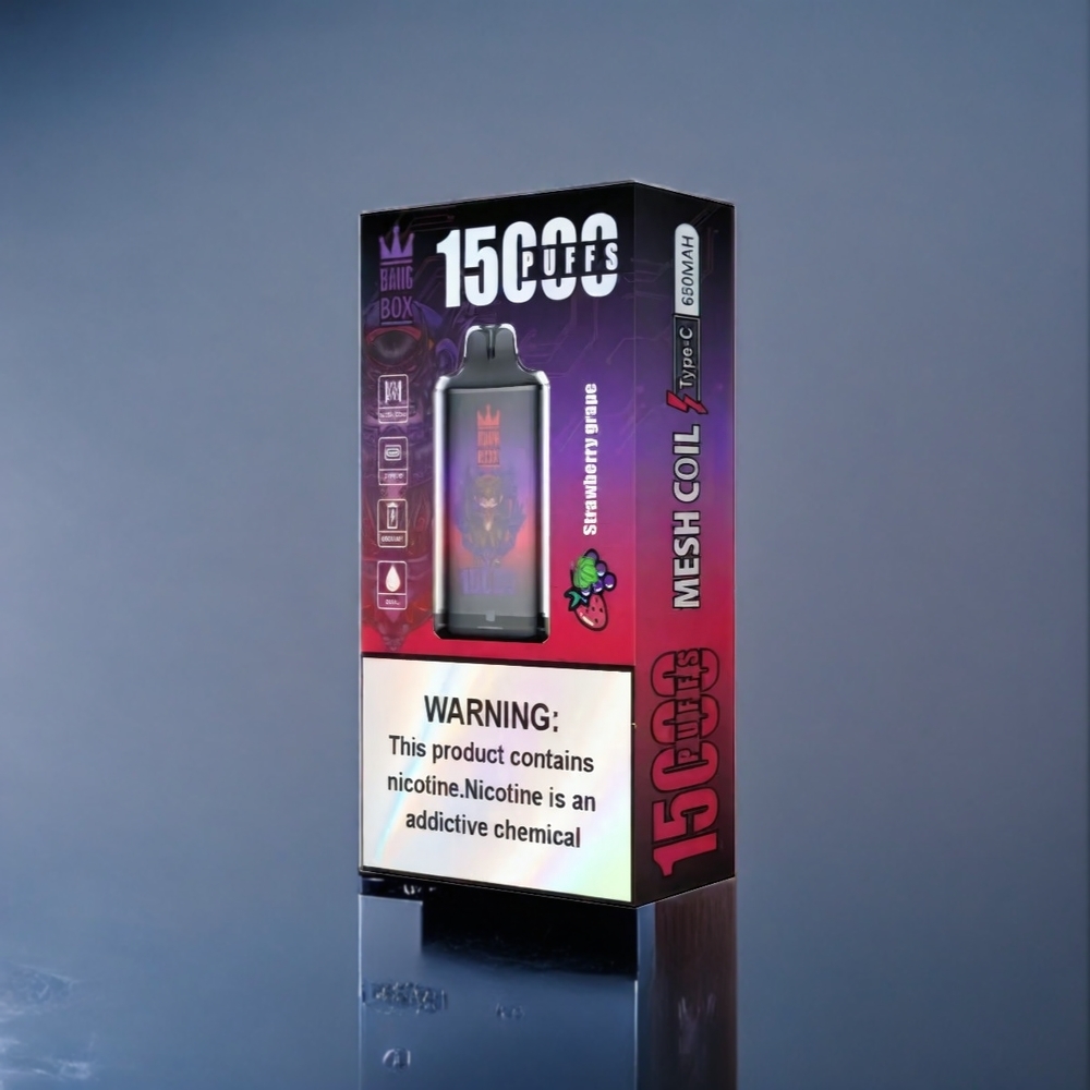 Jordgubb Druva Bang Box 15000 Puffar 23ml 0%/2%/3%/5% 650mAh TYPE-C Sverige Grossist