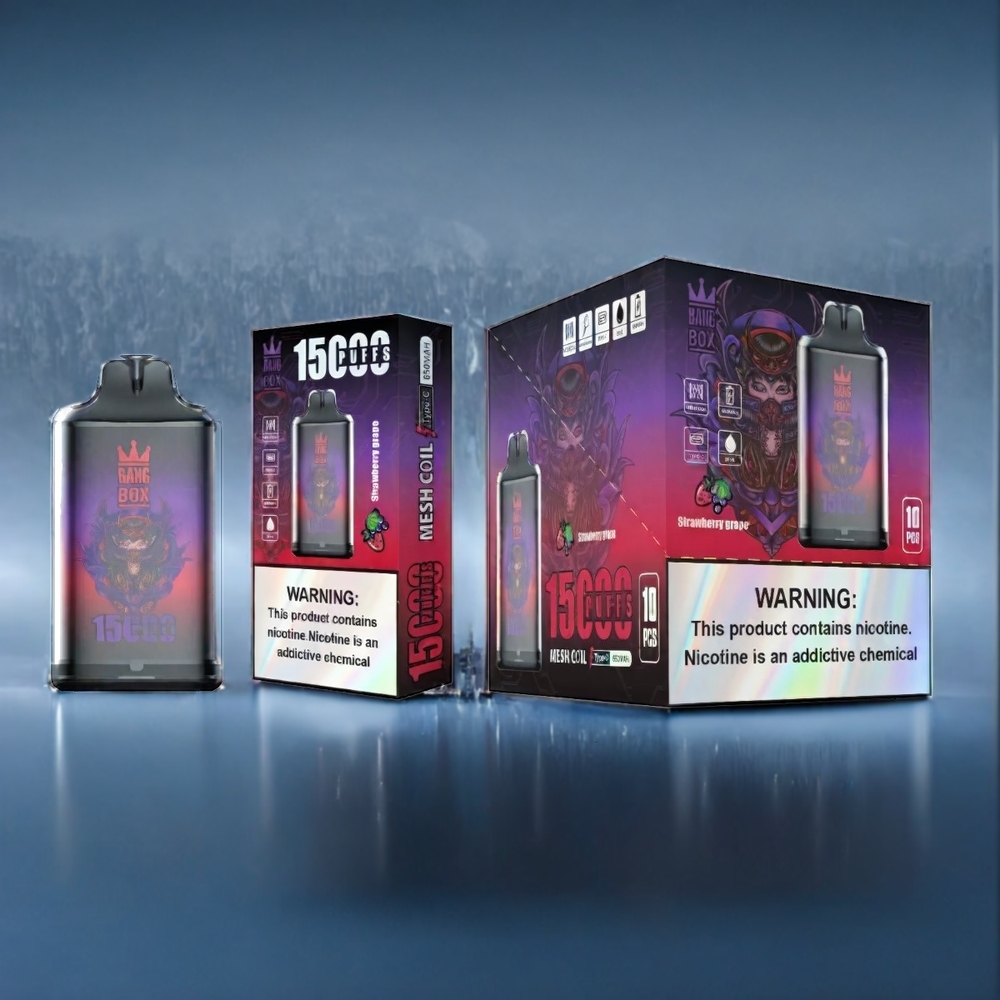 Jordgubb Druva Bang Box 15000 Puffar 23ml 0%/2%/3%/5% 650mAh TYPE-C Sverige Grossist