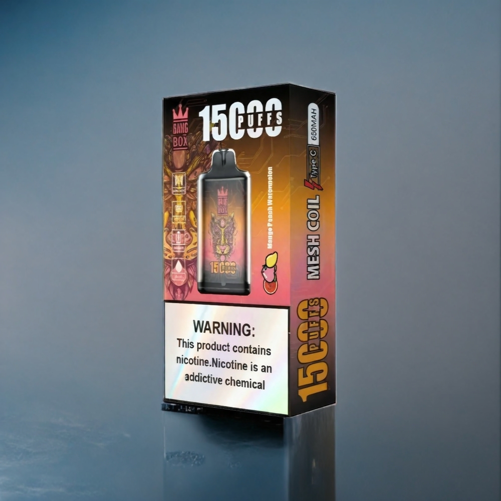 Mango Persika Vattenmelon Bang Box 15000 Puffar 23ml 5% 650mAh TYPE-C Sverige Grossist